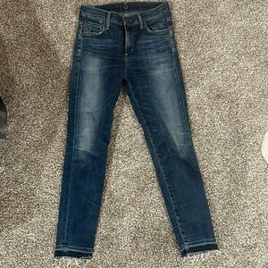 Citizens of Humanity distressed denim- rocket crop high rise skinny